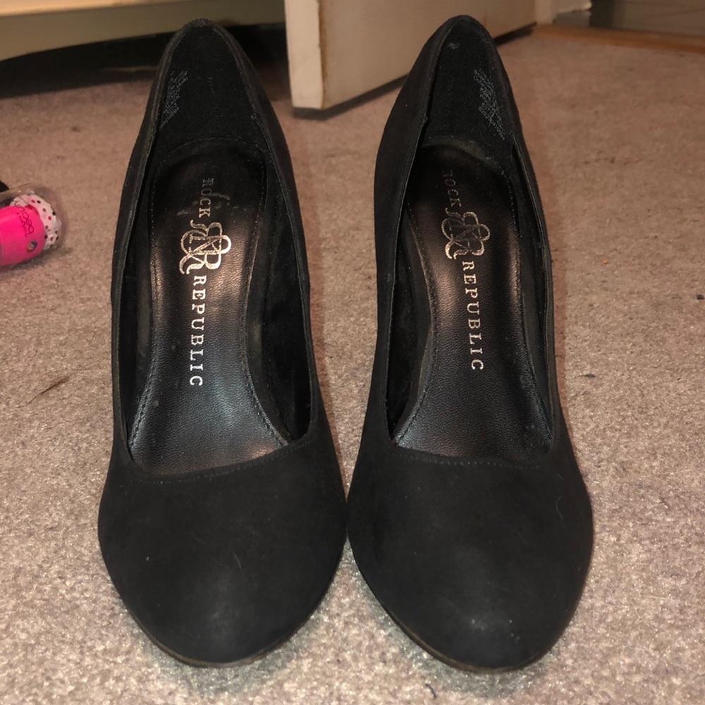 Black Suede High Heels